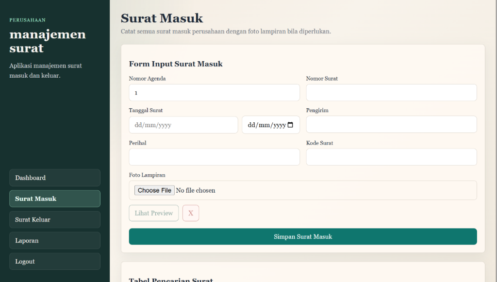 Sentra Vision Input Form
